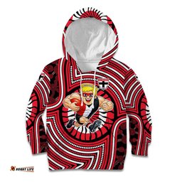 St Kilda Football Club Kid Hoodie Indigenous Monochrome Dot Art Mascot Style TS04