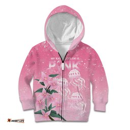 Personalised Pink Boronia of Hope Kid Hoodie Australias Fight Against Breast Cancer LT9