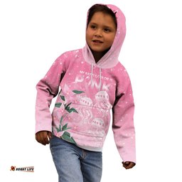 Personalised Pink Boronia of Hope Kid Hoodie Australias Fight Against Breast Cancer LT9