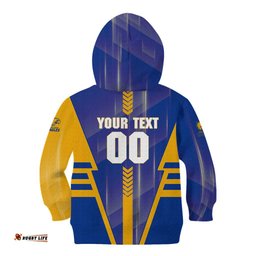 Personalized West Coast Eagles Kid Hoodie Modern Geometric Sports Graphic Style TS04