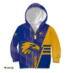 Personalized West Coast Eagles Kid Hoodie Modern Geometric Sports Graphic Style TS04
