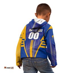 Personalized West Coast Eagles Kid Hoodie Modern Geometric Sports Graphic Style TS04