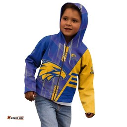 Personalized West Coast Eagles Kid Hoodie Modern Geometric Sports Graphic Style TS04