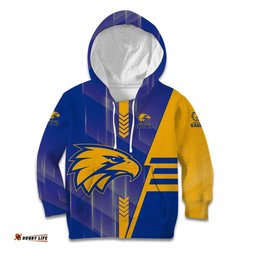 Personalized West Coast Eagles Kid Hoodie Modern Geometric Sports Graphic Style TS04