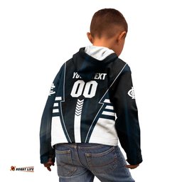 Personalized Carlton Blues Kid Hoodie Modern Geometric Sports Graphic Style TS04