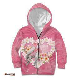 Personalised Pink Galah Australia Valentine's Day Kid Hoodie I Love You With All My Heart LT14