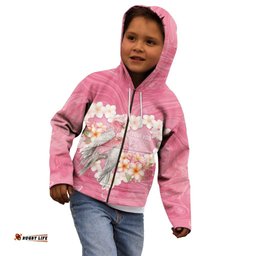 Personalised Pink Galah Australia Valentine's Day Kid Hoodie I Love You With All My Heart LT14