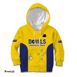 Western Australia Lawn Bowls Custom Kid Hoodie Aussie Minimalist Style LT9