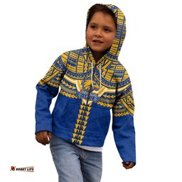 Personalized West Coast Eagles Kid Hoodie Polynesian Tribal Pattern Heritage Football TS04