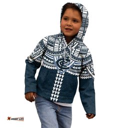 Personalized Carlton Blues Kid Hoodie Polynesian Tribal Pattern Heritage Football TS04