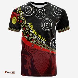 Kid T-Shirts - Aboriginal Flags & Dot Acrylic Paint Style Naidoc