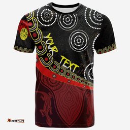 CustomBreakout Kid T-Shirts - Aboriginal Flags & Dot Acrylic Paint Style Naidoc