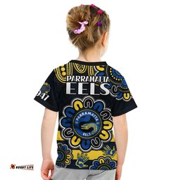 NRL Parramatta Eels Rugby Kid T Shirt Eels 1947 Aboriginal Eels 1947 Aboriginal