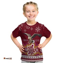 Manly Sea Eagle Aboriginal Christmas Red Wings KID T-Shirt