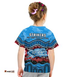 Adelaide Strikers Cricket ANZAC T Shirt KID Poppy Aboriginal Camouflage