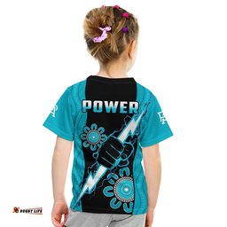 Port Adelaide Football T Shirt KID Power Thunder Hand Mix Aboriginal Dynamic