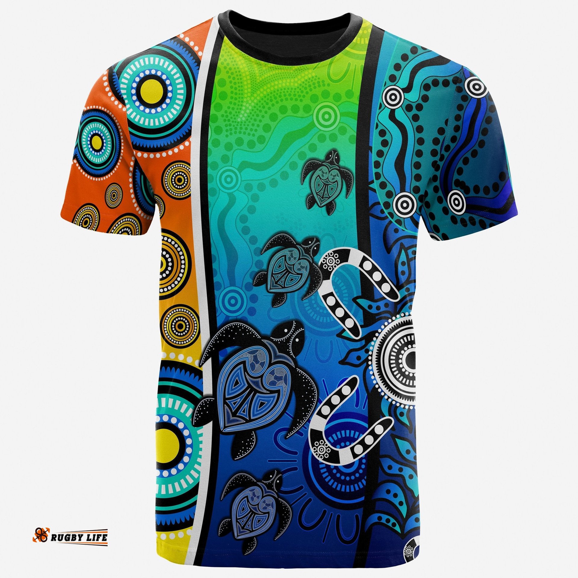 Kid Aboriginal T-Shirts - Indigenous Turtle Dot Painting Art