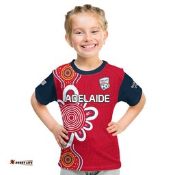 Adelaide United Soccer Kid T Shirt The Reds Simple Aboriginal