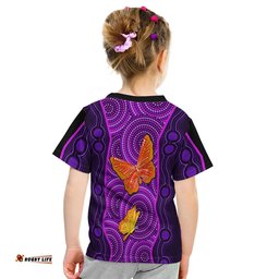 Aboriginal Dot T Shirt KID Butterfly Natural Beauty