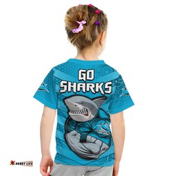 Sharks Rugby T Shirt KID Go Sharkies Aboriginal Sporty Version