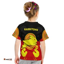 Rabbitohs Indigenous T Shirt KID Style Aboriginal Flag