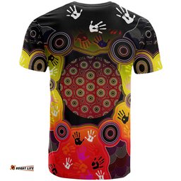 Kid Aboriginal T-shirt, Indigenous Circle Dot Painting Hand Art