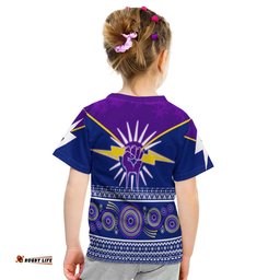 Indigenous Xmas Lightning Storm Aboriginal Art KID T-Shirt