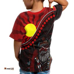 Custom Aboriginal T-Shirts Kid - Indigenous People And Sun