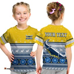 Custom Personalised Cowboys Aboriginal T Shirt KID Christmas North Queensland