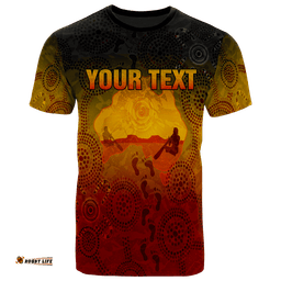 Custom Aboriginal Kid T-Shirts, Australian Map with Indigenous Color