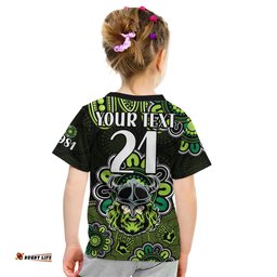 Custom Personalised NRL Canberra Raiders Rugby 1981 Aboriginal Kid T Shirt