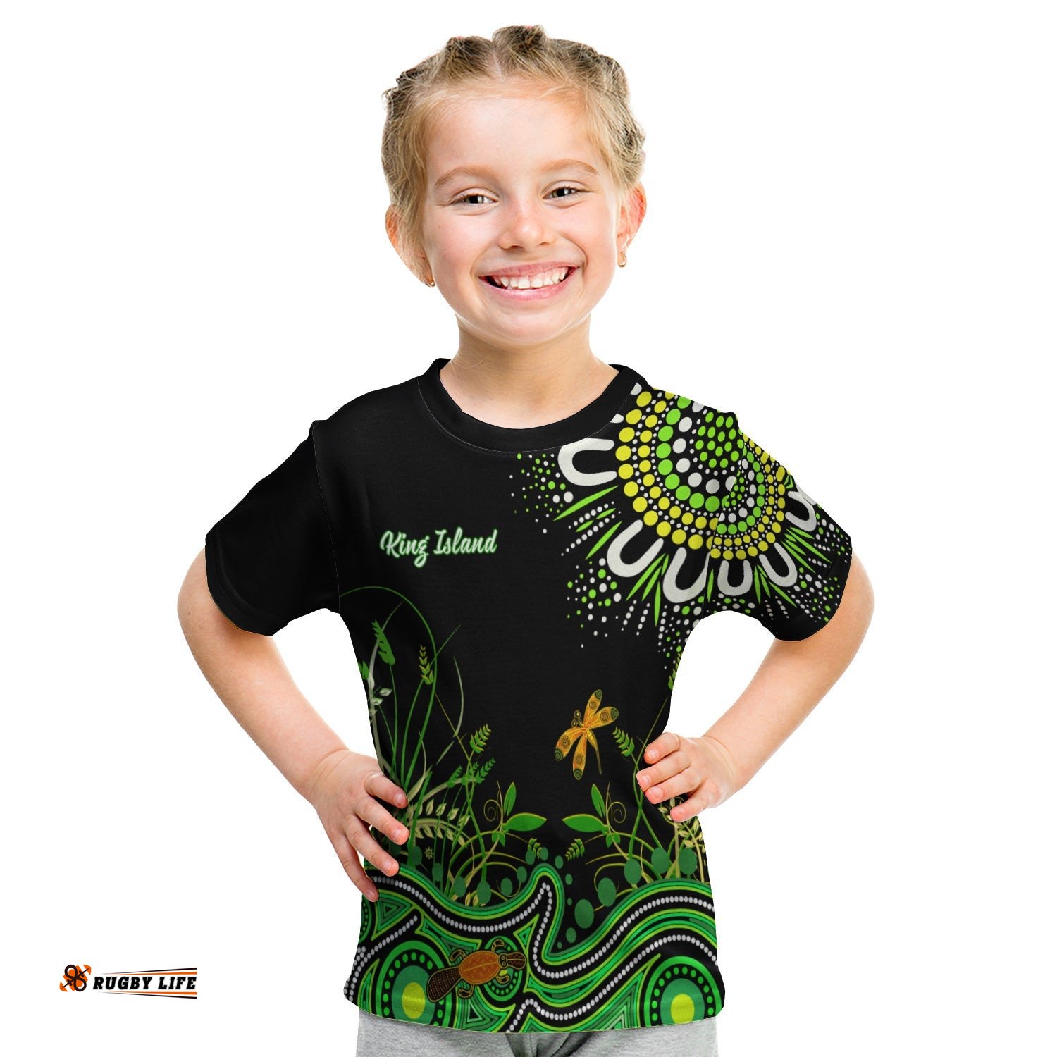 Happy King Island Show T Shirt KID Aboriginal Tasmania Australia
