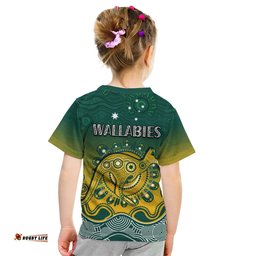 Wallabies Rugby Australia T Shirt KID Aboriginal