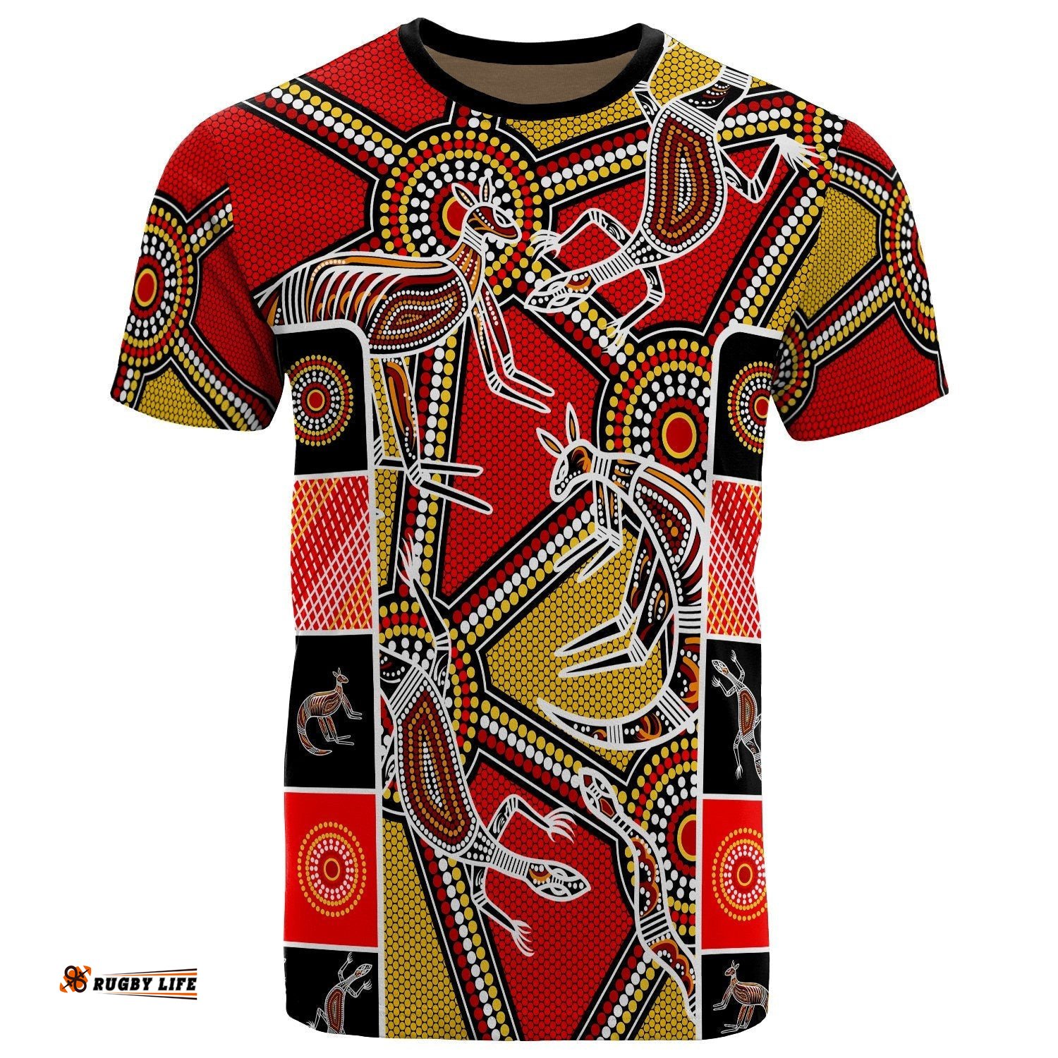 Kid Aboriginal T-shirts, Kangaroo Dot Painting Patterns