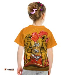Aboriginal Anzac Day Kid T Shirt Soldier Poppy Vibe