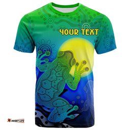 CustomAboriginal T-Shirts Kid - Indigenous Frog Blue