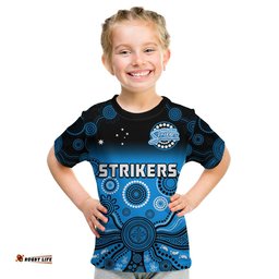 Adelaide Strikers T Shirt KID Gradient Aboriginal Dot Painting