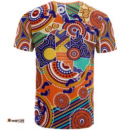 Kid Aboriginal T-shirt - Australian Map Dot Painting