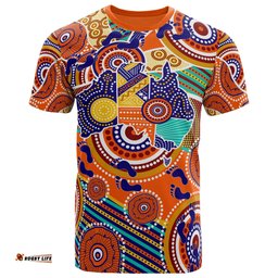 Kid Aboriginal T-shirt - Australian Map Dot Painting