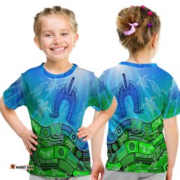 Aboriginal Torres Strait Islands T Shirt KID Towards The Light