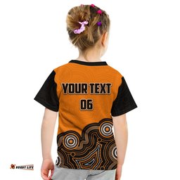 Custom Personalised And NumberPerth Scorchers T Shirt KID Cricket Aboriginal Style