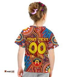 Personalised NAIDOC Week 2024 Gold Coast Suns Kid T Shirt Australian Aboriginal Hand Painting