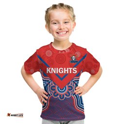 Knights Rugby T Shirt KID Novocastrians 1987 Aboriginal Art
