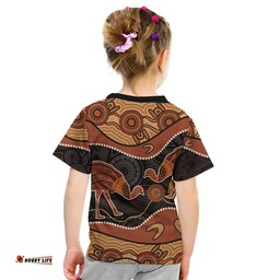 Emu Aboriginal T Shirt KID Style No.6