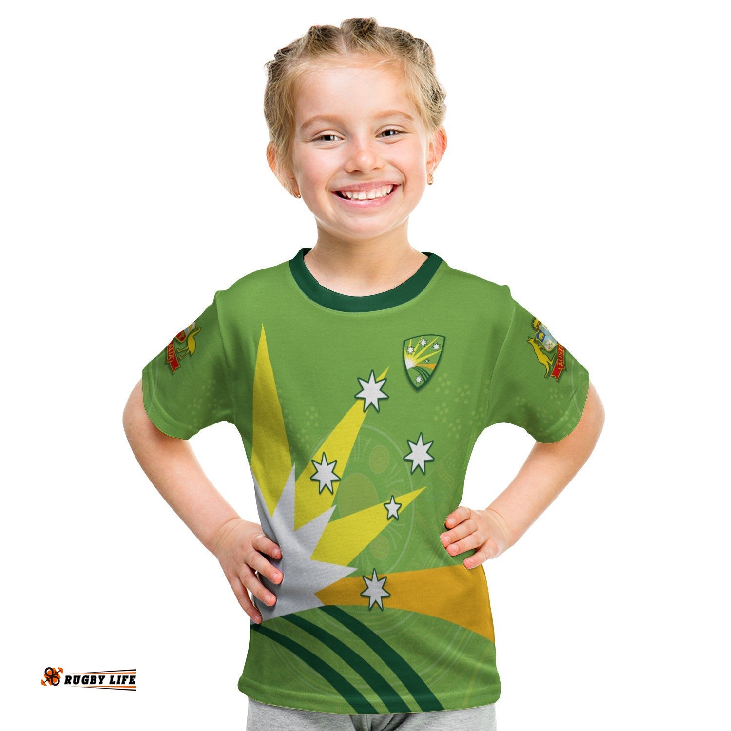 Cricket Australia T Shirt KID Proud Aussie Aboriginal