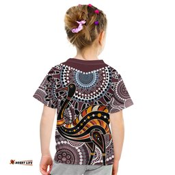 Aboriginal Pattern Bird Kid T Shirt TS04