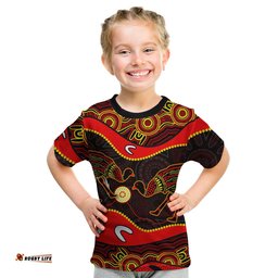 Emu Aboriginal T Shirt KID Style No.2