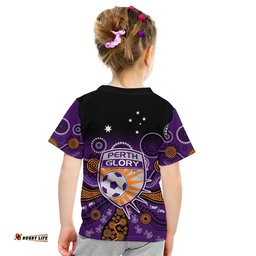 Perth Glory Football T Shirt KID Aboriginal Art