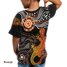 Aboriginal Kid T-Shirt - Lizard Sunshine