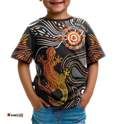 Aboriginal Kid T-Shirt - Lizard Sunshine